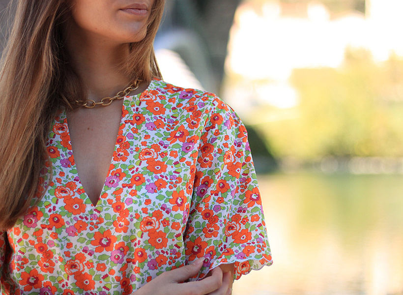 Cha_coud en blouse Liberty Betsy Mandarine