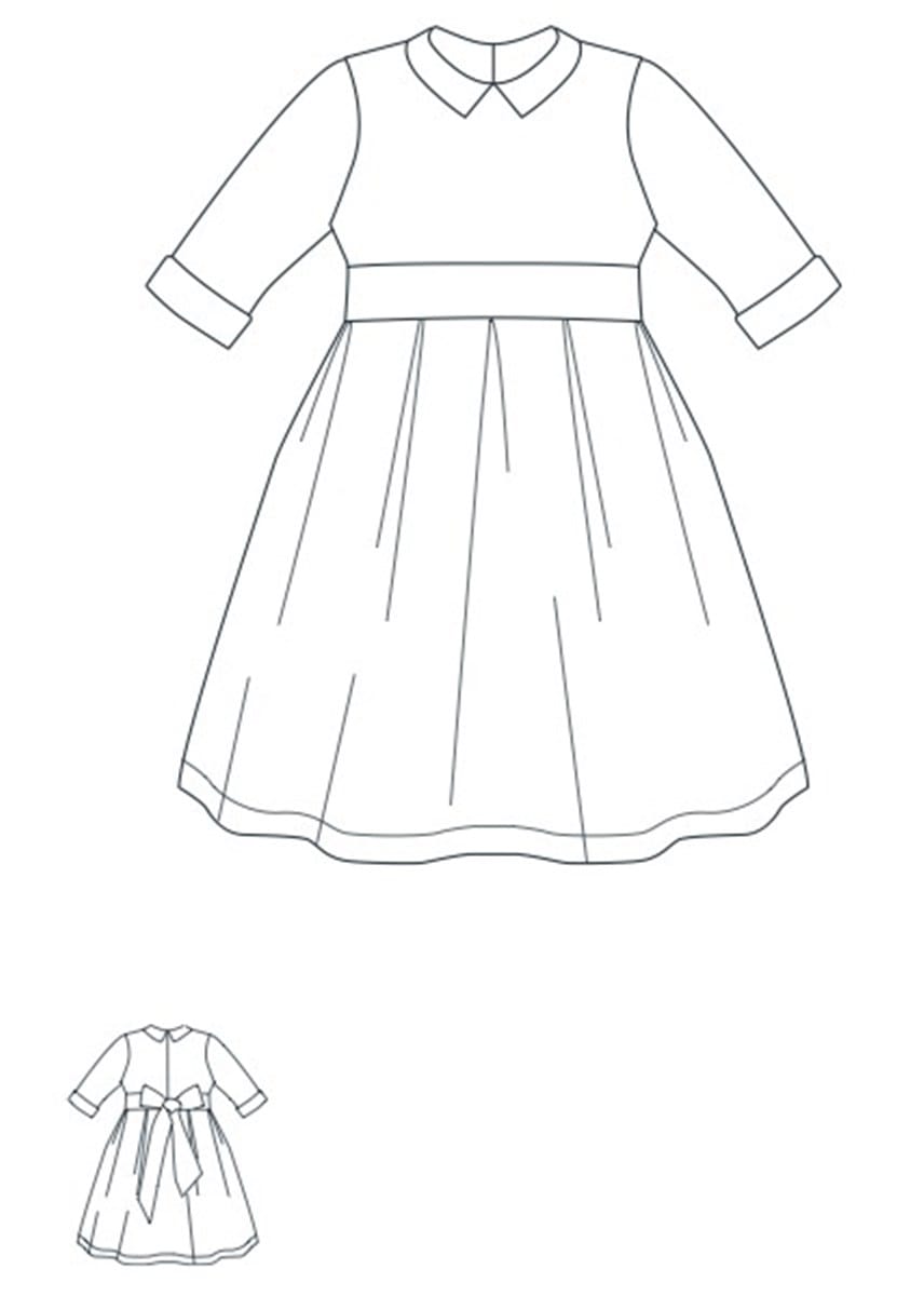 Patron De Couture Ancien - Modèle Patrons Favoris Pour Robe Fille 2 à 4 Ans - Occasion En Bon état