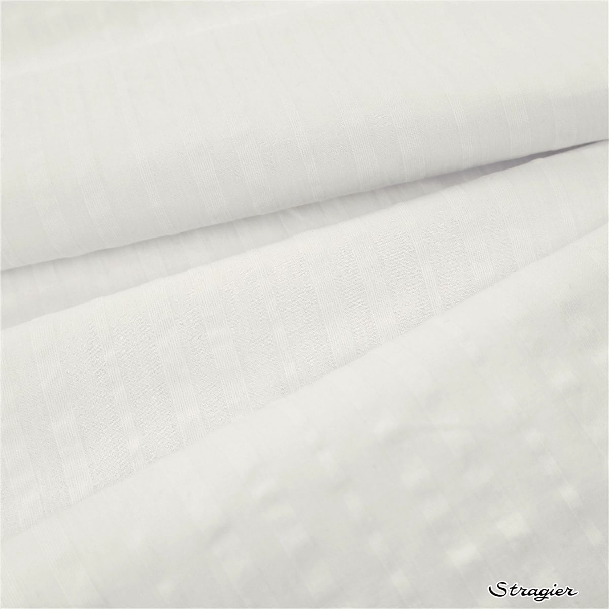 【ANATOMICA】1839  RYE COTTON FRANCE Stragier - Pure Cotton Seersucker - uni - Ivoire