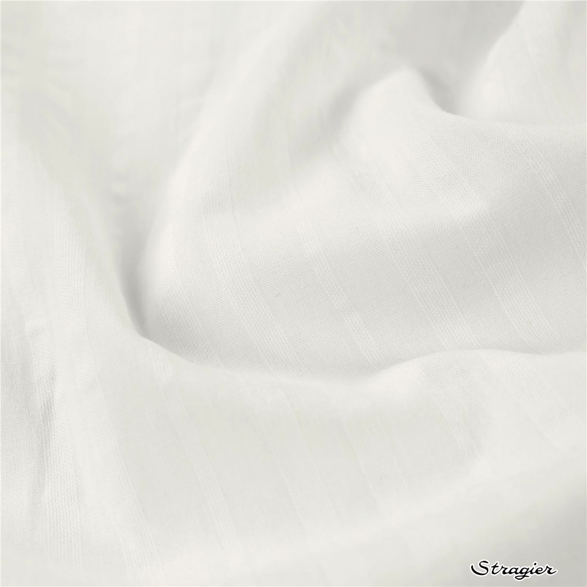 【ANATOMICA】1839  RYE COTTON FRANCE Stragier - Pure Cotton Seersucker - uni - Ivoire