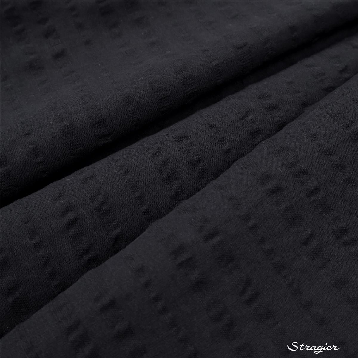 Stragier - Pure Cotton Seersucker - uni - Ivoire